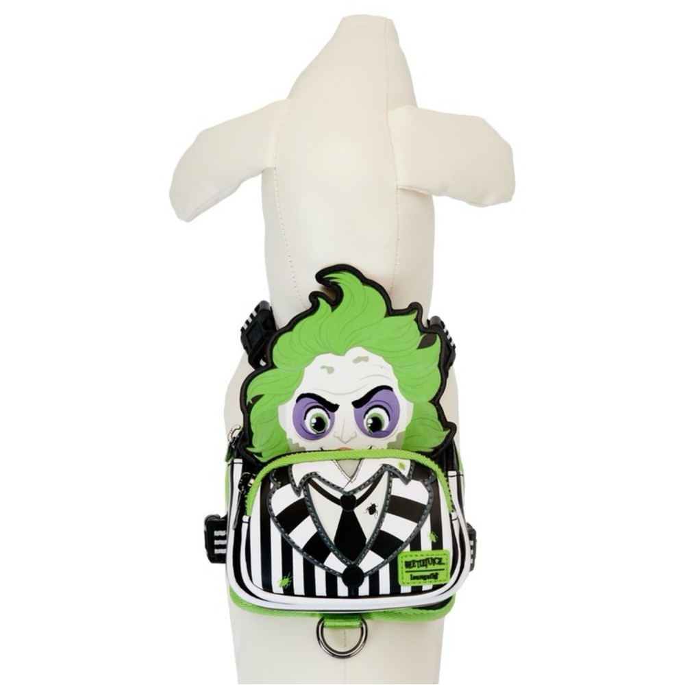 Loungefly Green and Black Beetlejuice Dog Harness NWT